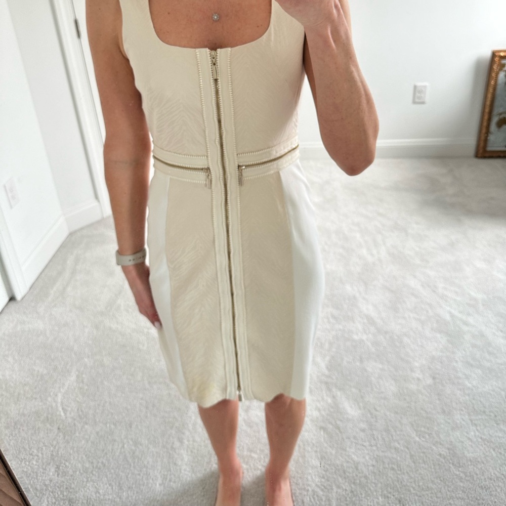 Black halo white and cream dress size small